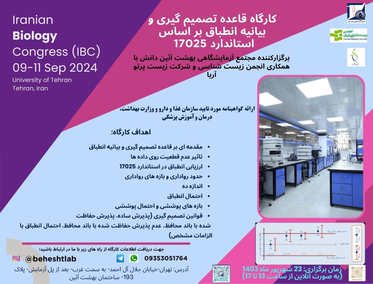 کارگاه قاعده تصمیم گیری و بیانیه انطباق بر اساس استاندارد 17025 